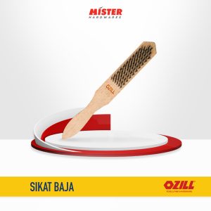 Sikat Baja Gagang Kayu OZILL | Wire Brush Pembersih Karat