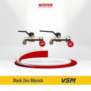 Kran Air Besi Gagang Hitam 1/2" dan 3/4" VSM